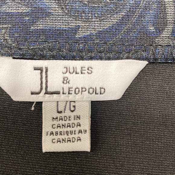 Jules & Leopold Black Gray Blue Floral Paisley Skirt Size Large - Picture 3 of 9